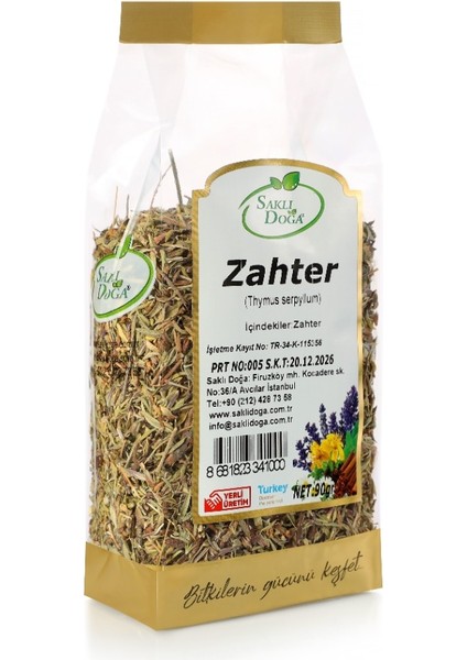 Yeni Mahsül Güneşte Kurutulmuş Zahter 90 gr