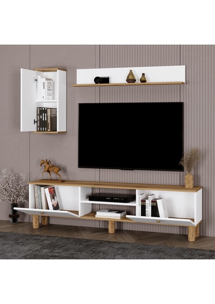 Şule Bohem Ayaklı Kapaklı Tv Ünitesi Tv Sehpası 180 cm . SL02 fırsatları