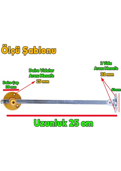 Düşer Kapak Makası Frenli Dolap Çekmece Metal 25 cm Sessiz Açma Kapama Amortisör Piston Bar 2 Adet