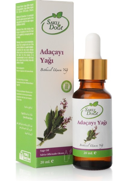 Premium %100 Saf ve Doğal Adaçayı Yağı 20ML