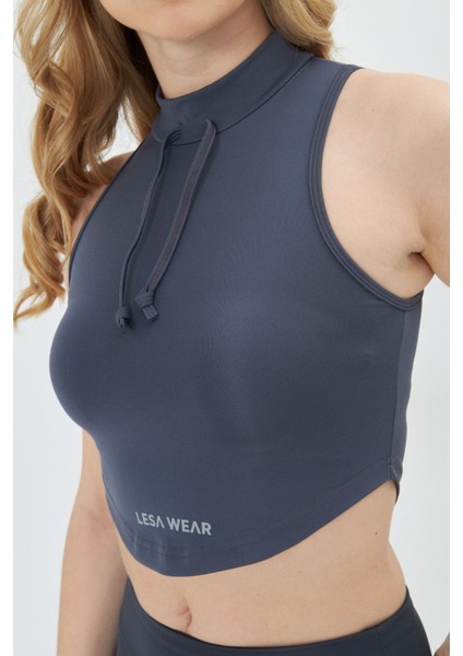 Soft Touch Bedene Oturan Ip Detaylı Sporcu Crop Sütyeni fiyatları