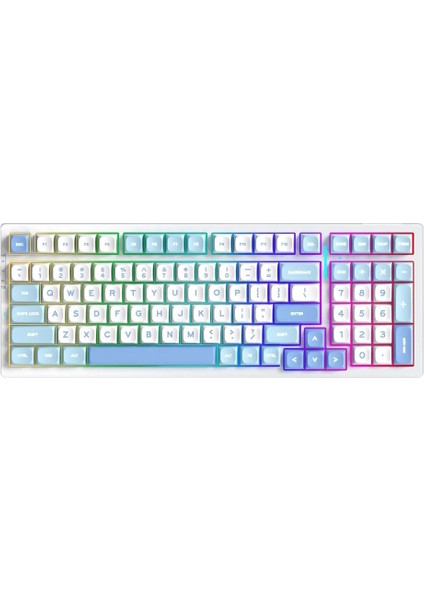 Mchose G98 %98 Rgb Kablosuz Hotswap Mavi Mekanik Gaming Klavye (MC-G98-2)