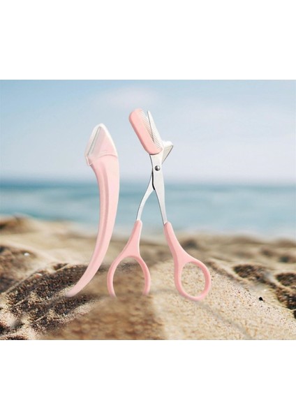 Kaş Düzeltme Makası Taraklı Kaş Usturası Şekillendirici İpek Kirpik Kaş Bıyık Alma Aleti 1 Adet modelleri