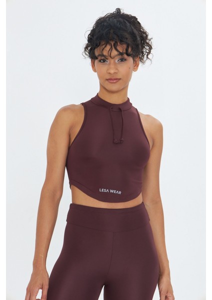 Kadın Soft Touch Sporcu Crop Sütyeni Esnek Dalgıç Kumaş ile Türkiye Üretimi