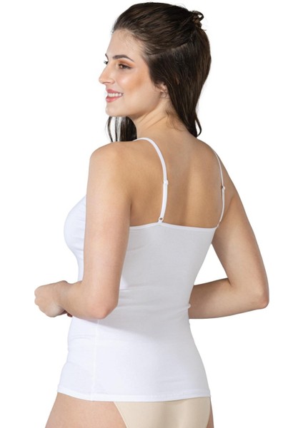 Beyaz Emay 1410 Modal Cotton Ince Askılı Atlet-L