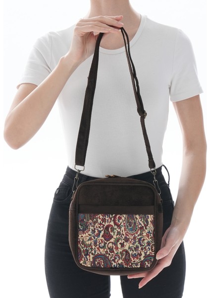 Iran Işi El Yapımı Etnik Desenli Acı Kahve Askılı Küçük Boy Omuz Çantası fiyatları