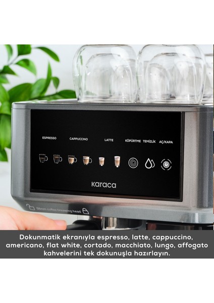 Mycaffe Barista S10 Entegre Süt Hazneli Otomatik Espresso Latte ve Cappuccino Mak. Galaxygrey