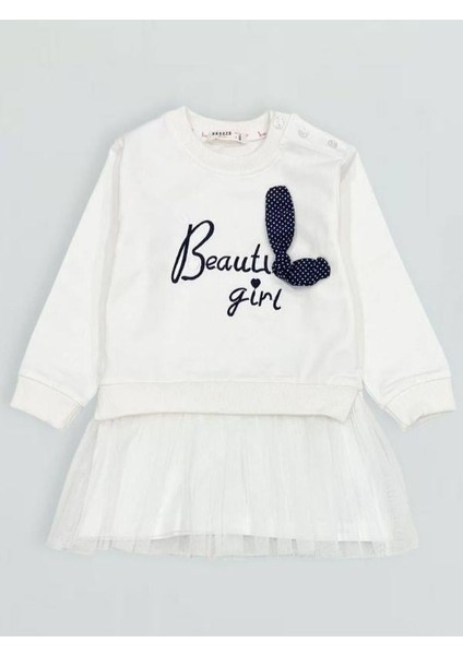 Kız Çocuk Beautiful Girl Yazılı Sweat Elbise modelleri