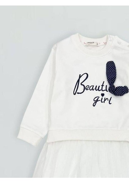 Kız Çocuk Beautiful Girl Yazılı Sweat Elbise indirimleri