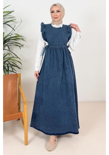 Fıfır Kol Kuşaklı Kot Jile 1373 - Mavi