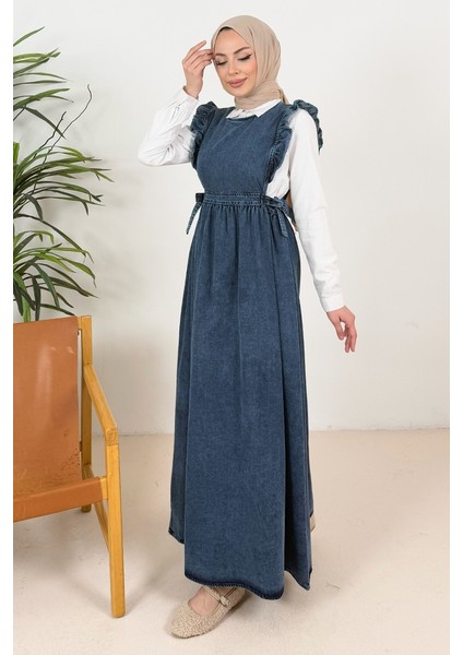 Fıfır Kol Kuşaklı Kot Jile 1373 - Mavi fırsatları