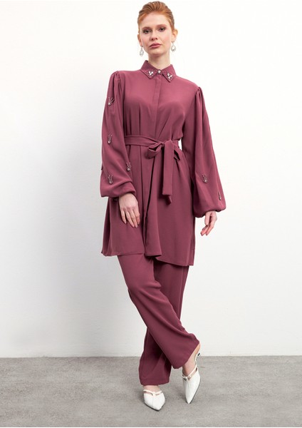 Leora Tunik Pantolon Takım - Gül Kurusu modelleri