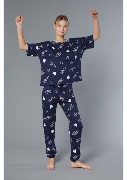 %100 Pamuk Kadın Pijama Takımı - Oversize 4 Mevsim [2025- Sprıng]