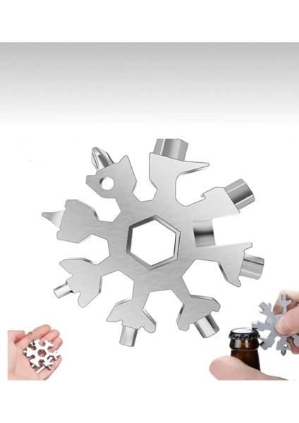 2 Adet Kar Tanesi Çelik Taşınabilir Çok Amaçlı Tornavida Takımı/ Konserve Şişe Açıcı 18 In 1 fırsatları