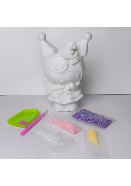Sanrio Kuromi 3D Kendin Yap Diy Elmas Mozaik Yapıştırma Figür Kumbara