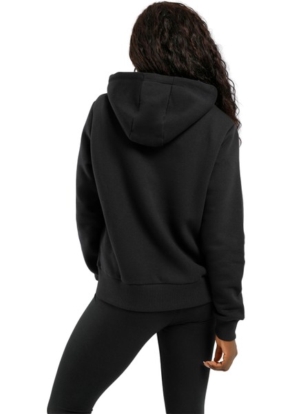 Rı Bl Fleece Kapüşonlu Siyah Kadın Sweatshirt 100071935 fiyatları