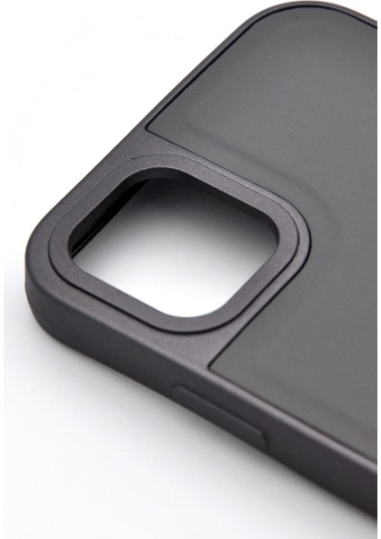 iPhone 11 Uyumlu Deri Görünümlü Sert Kapak Kılıf Gri modelleri