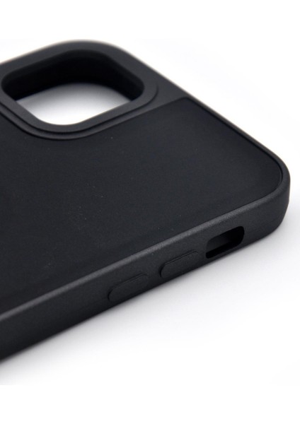 iPhone 15 Pro Max Uyumlu Deri Görünümlü Sert Kapak Kılıf Siyah
