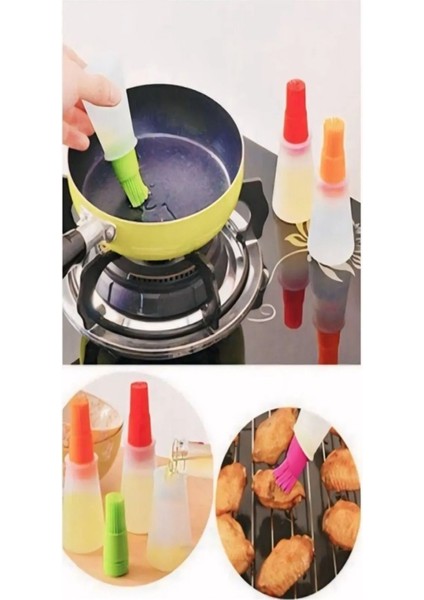 Premium Seri Dayanıklı Uzun Ömürlü Damlatılabilir Sürülebilir Silikon Ucu Fırçalı Yağdanlık 1 Adet