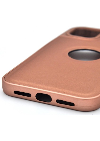 iPhone 14 Pro Max Uyumlu Deri Görünümlü Sert Kapak Kılıf Taba Kum Beji