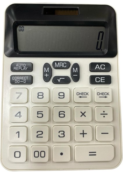 Renkli Masaüstü Hesap Makinesi Dexın 12 Hane Siyah