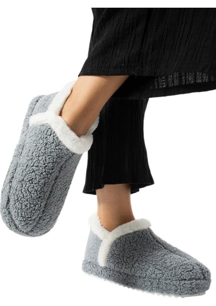 Kadın Panduf | Ev Botu | Ev Ayakkabısı Eva Kalın Hafif Kaymaz Taban GRİ modelleri