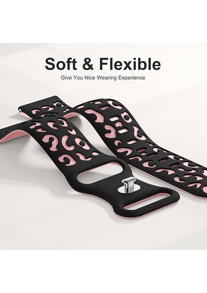 Huawei Watch Gt Gt2 Gt3 Gt4 42mm/Magıc 2/Amazfit 20mm Kordon Leopar Desen Yumuşak Silikon Kordon modelleri