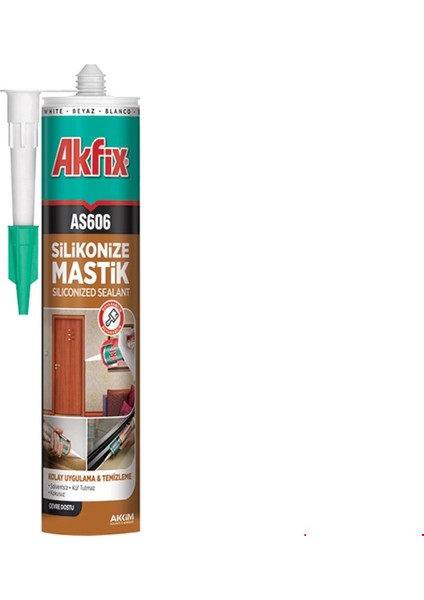 Silikonize Akrilik Mastik 500 gr Beyaz