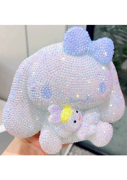 Sanrio Cinnamoroll Tasarımlı 3D Kendin Yap Diy Elmas Mozaik Yapıştırma Figür Kumbara