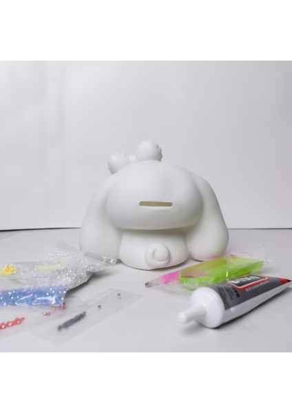 Sanrio Cinnamoroll Tasarımlı 3D Kendin Yap Diy Elmas Mozaik Yapıştırma Figür Kumbara