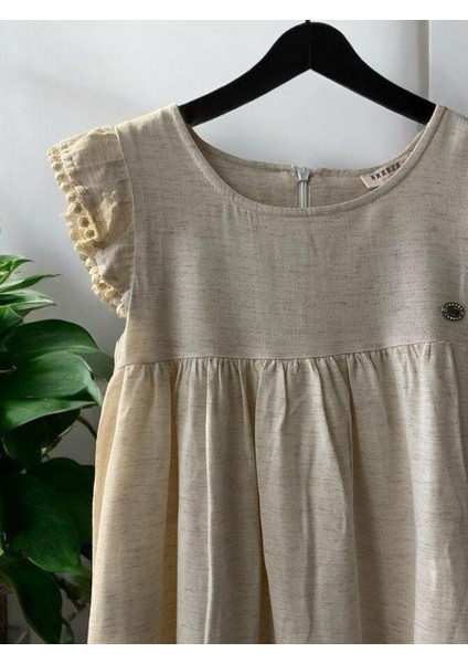 Kız Çocuk Pamuklu Kolları Dantel Detaylı Elbise modelleri