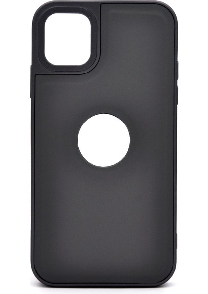 iPhone 15 Pro Max Uyumlu Deri Görünümlü Sert Kapak Kılıf Gri