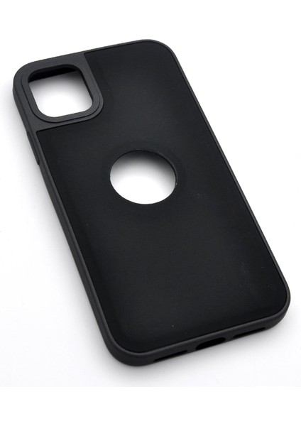 iPhone 14 Pro Uyumlu Deri Görünümlü Sert Kapak Kılıf Siyah