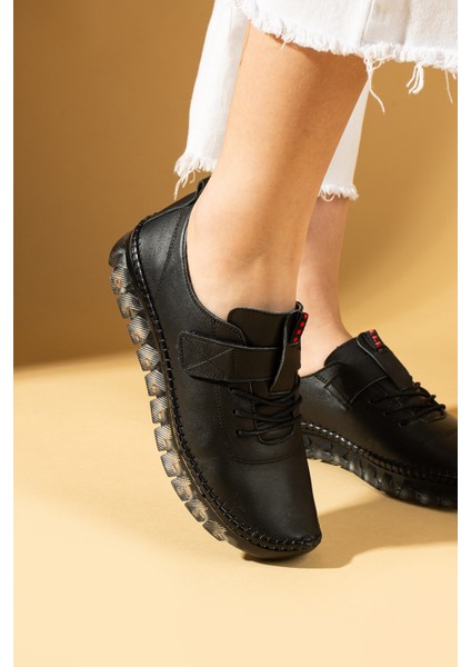 Yumuşak Deri Hafif Comfort Taban Cırtlı Kadın Spor Ayakkabı 59-380-25 modelleri