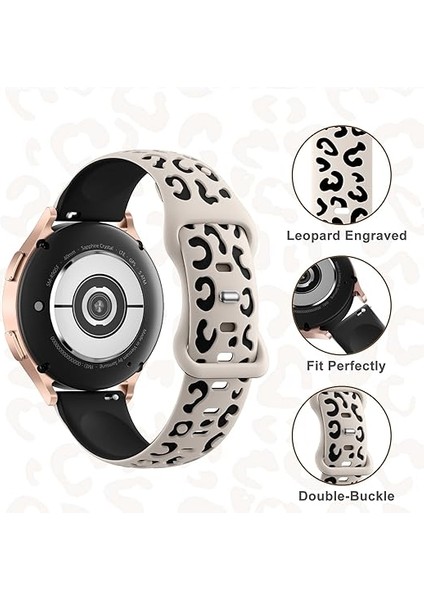 Samsung Galaxy Watch 4 5 6 7 Fe 40 40 44 Classic 42 43 46 47 Mm Kordon Leopar Desen Yumuşak Silikon Kordon fırsatları