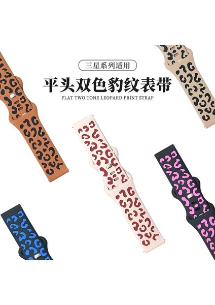 Samsung Galaxy Watch 4 5 6 7 Fe 40 40 44 Classic 42 43 46 47 Mm Kordon Leopar Desen Yumuşak Silikon Kordon fiyatları