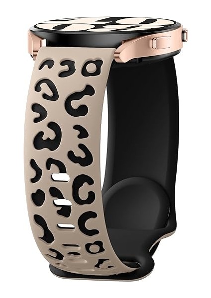 Huawei Watch Gt Gt2 Gt3 Gt4 42mm/Magıc 2/Amazfit 20mm Kordon Leopar Desen Yumuşak Silikon Kordon fiyatları