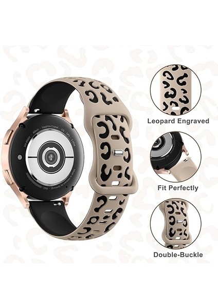Huawei Watch Gt Gt2 Gt3 Gt4 42mm/Magıc 2/Amazfit 20mm Kordon Leopar Desen Yumuşak Silikon Kordon fırsatları