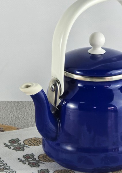 Alev Vintage Demlik - Emaye Çaydanlık, Kettle - 1 Litre, Lacivert fiyatları