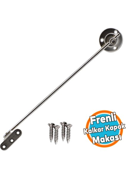 Frenli Kalkar Kapak Makası Dolap Çekmece Metal 25 cm Sessiz Açma Kapama Amortisör Piston Bar 25 cm