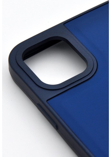 iPhone 15 Pro Uyumlu Deri Görünümlü Sert Kapak Kılıf Lacivert modelleri