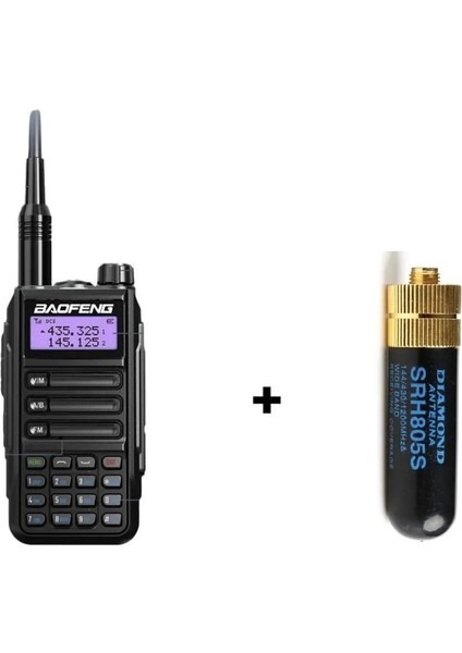 Uv-16 Pro Siyah+Bıdık Anten