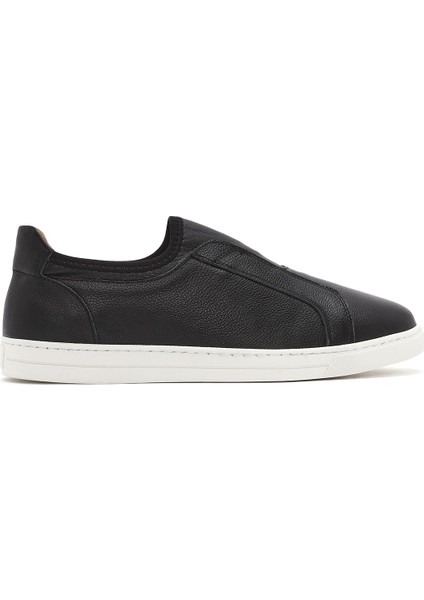Erkek Siyah Deri Sneaker 25SFD7560FT