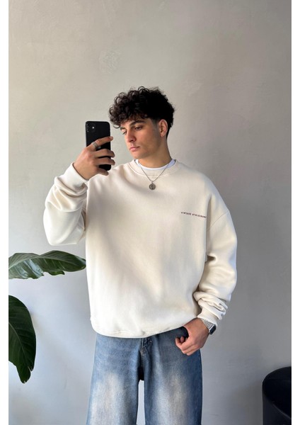 Vintage Baskılı Bisiklet Yaka Sweatshirt fiyatları