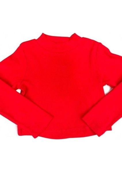 Kız Çocuk Mevsimlik Pamuklu Fitilli Crop Bluz