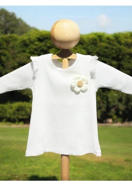 Kız Çocuk Papatya Işlemeli Fitilli Bluz fiyatları