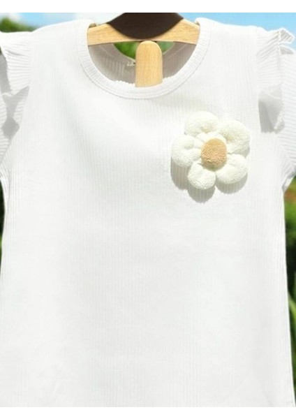 Kız Çocuk Papatya Işlemeli Fitilli Bluz fırsatları