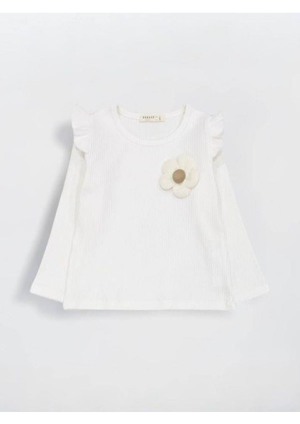 Kız Çocuk Papatya Işlemeli Fitilli Bluz indirimleri