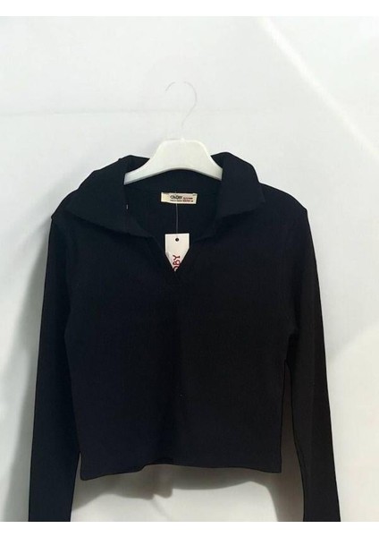 Kız Çocuk Mevsimlik Pamuklu V Yakalı Crop Bluz indirimleri