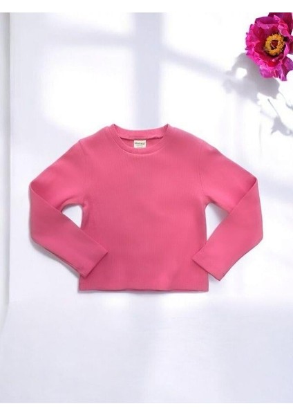 Kız Çocuk Pamuklu Kaşkorse Crop Bluz